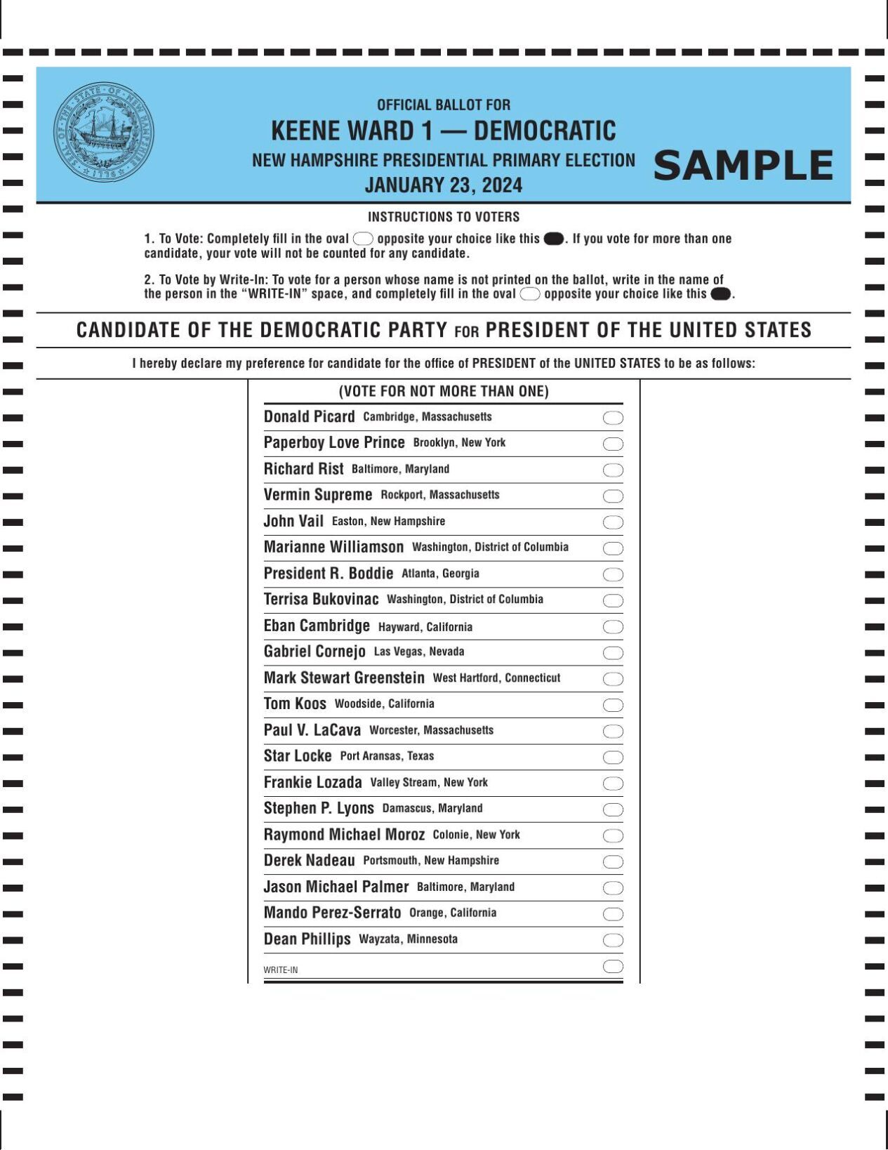 Winnebago County Election Ballot 2024 - Verna Myrtie