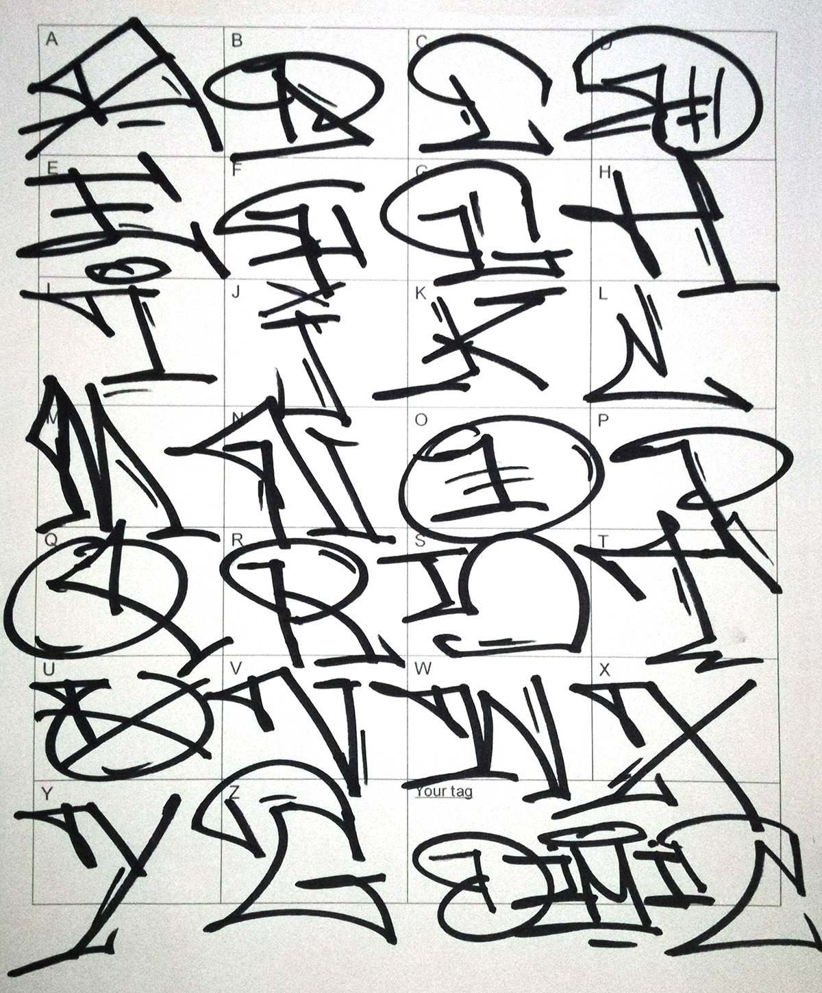 Graffiti Tag Alphabet