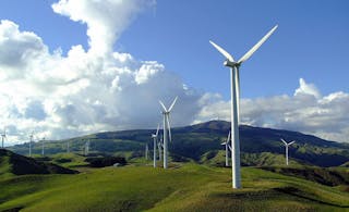 風力發電 energy Te Apiti Wind Farm, Manawatu, New Zealand