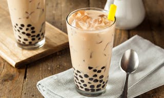 Homemade Milk Bubble Tea with Tapioca Pearls