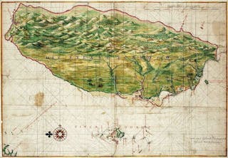 1640_Map_of_Formosa-Taiwan_by_Dutch_荷蘭人所繪福爾摩沙-臺灣