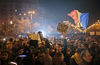 Romania Nightclub Fire Protest