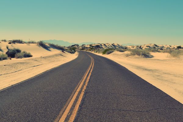 panorama,areia,manhã,deserto,horizonte,estrada