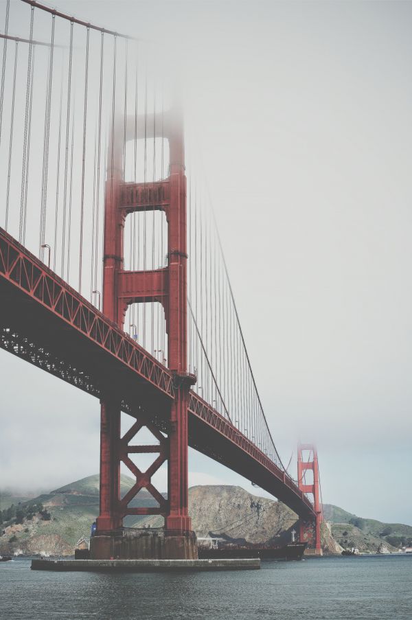 arquitetura,névoa,ponte,mar,Ponte de golden gate,São Francisco