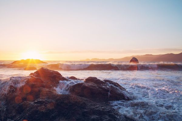 ビーチ,風景,海,海岸,岩,海洋