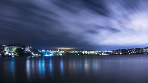 水, 地平線, 光, 海, 雲, 空