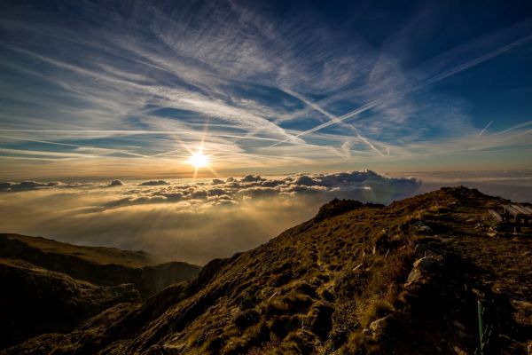 Natur,Himmel,Berg,Wolke,Horizont,Bergige landforms