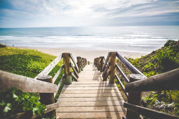 Strand,trapp,beach walkway,beach stairs,solnedgang,natur