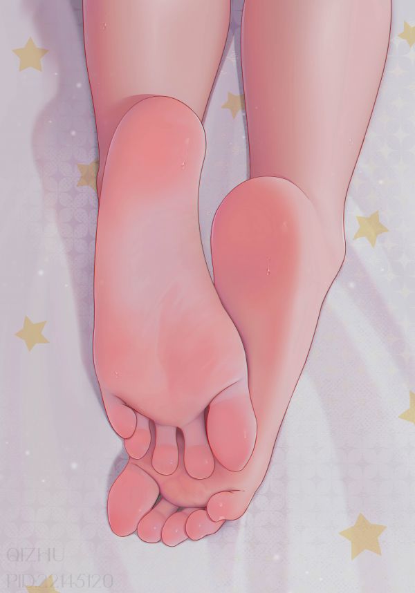 qizhu,anime girls,feet