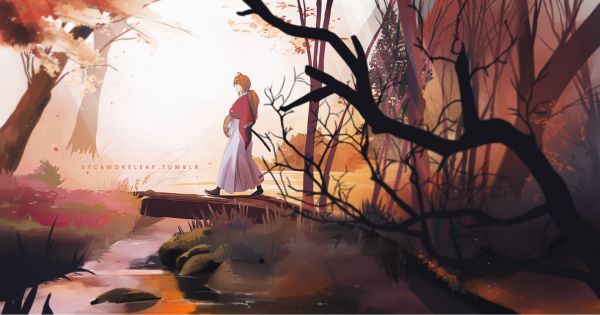 Garçons anime,Rurouni Kenshin,1920x1008 px,Art fantastique