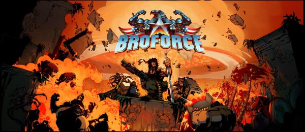 ilustrace,videohry,Cover art,PC herní,Broforce,Snímek obrazovky