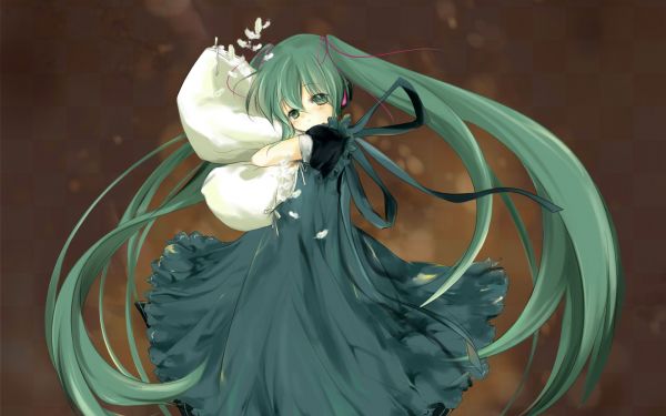 Anime,Anime Mädchen,Grün,Vocaloid,Hatsune Miku,Blume