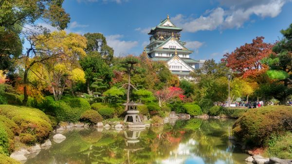 Japonia,templu,Trey Ratcliff,fotografie,Osaka,grădină