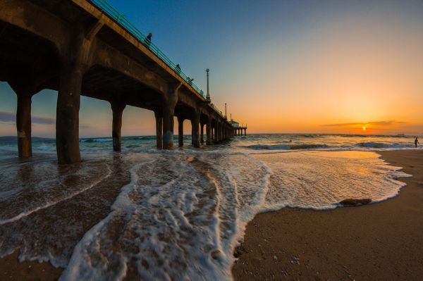 2048x1365 px,Angeles,ART,plage,bateaux,des ponts