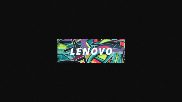 grafiti,Lenovo,jednoduché pozadí,laptop,minimalismus,temný