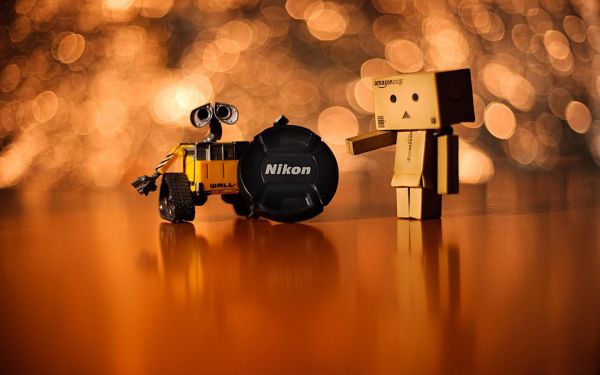 notte,riflessione,fotografia,Nikon,WALL E,Danbo