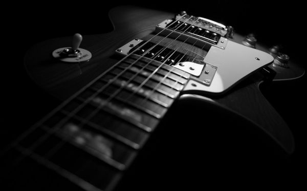 negro, monocromo, guitarra, instrumento musical, guitarrista, guitarra eléctrica