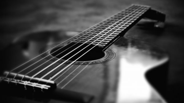 monocromo, guitarra, instrumento musical, música, guitarrista, 1920x1080 px