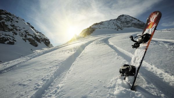 sport, munţi, zăpadă, iarnă, vehicul, Soare