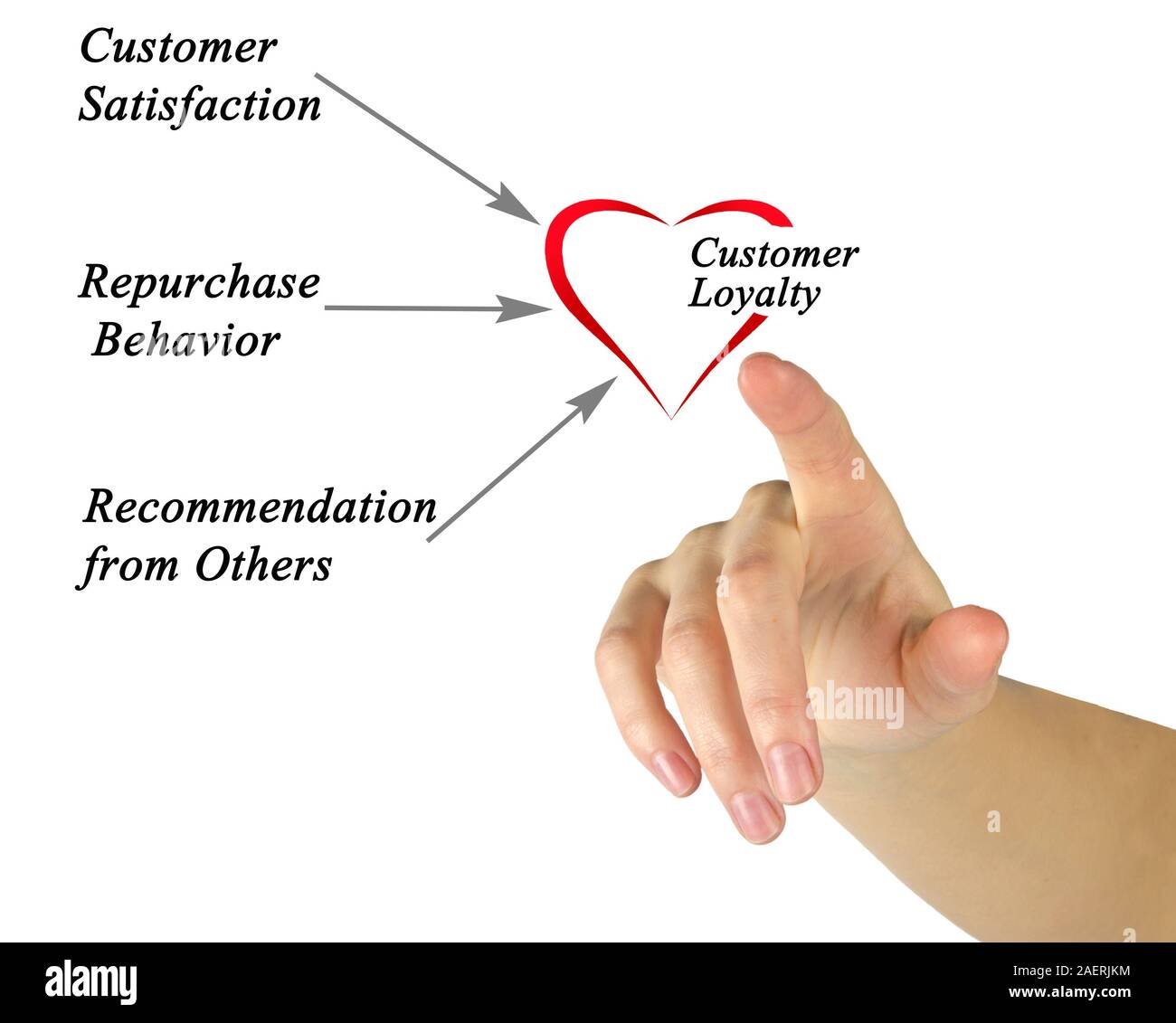 Diagram of customer loyalty Stock Photo