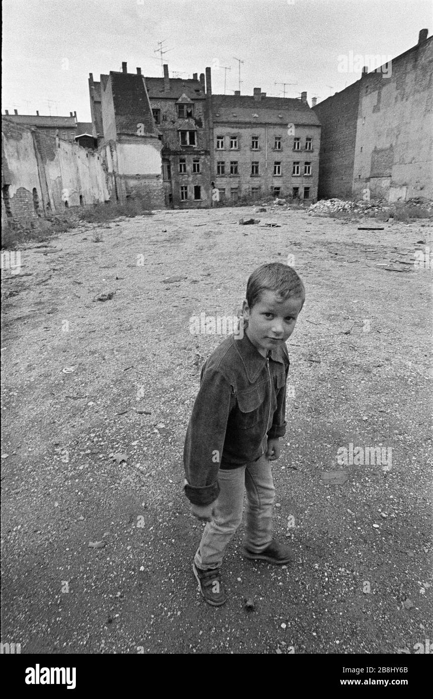 Leipzig, East Germany, early September, 1989. Stock Photo