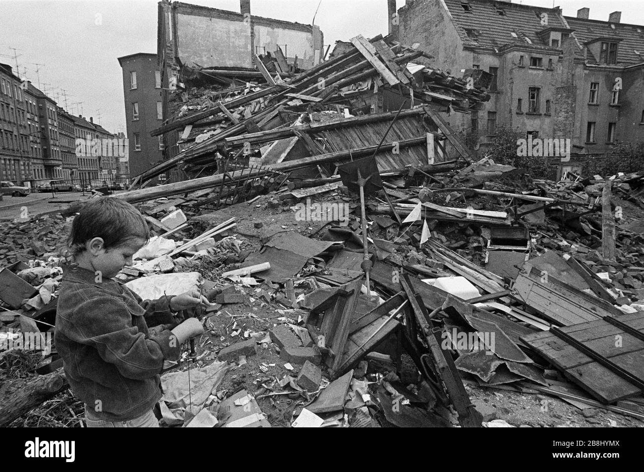 Leipzig, East Germany, early September, 1989. Stock Photo