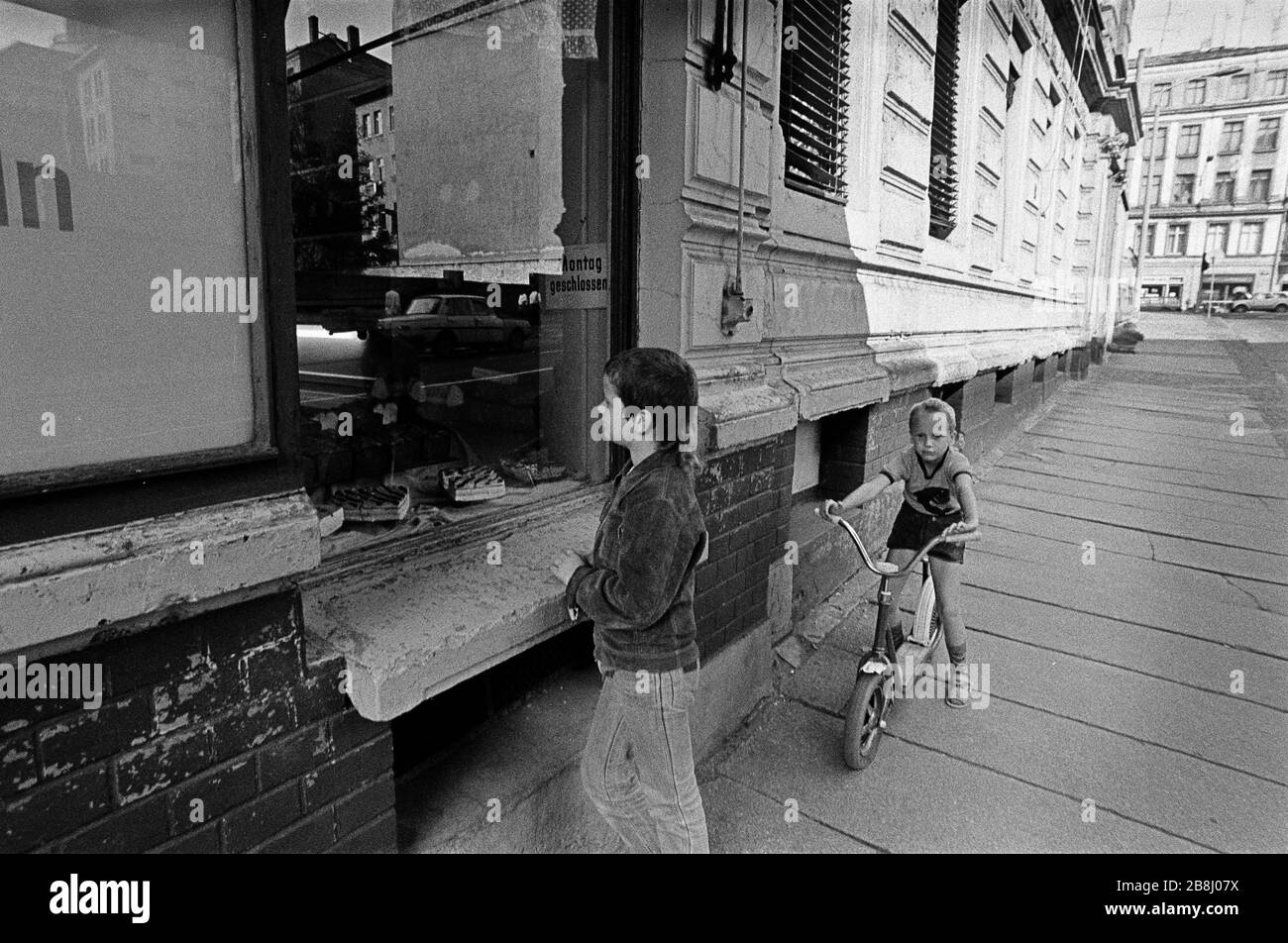 Leipzig, East Germany, early September, 1989. Stock Photo