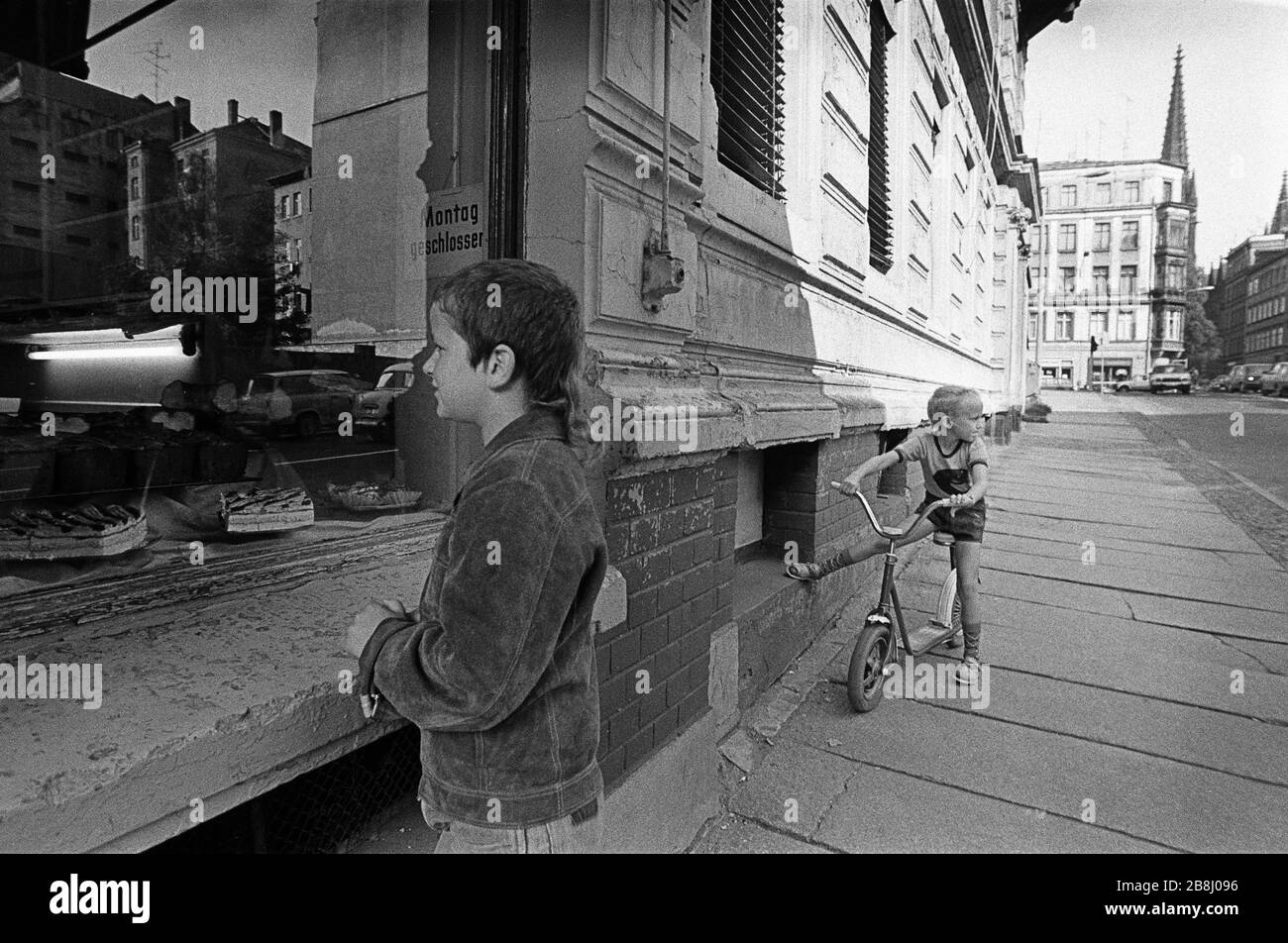 Leipzig, East Germany, early September, 1989. Stock Photo