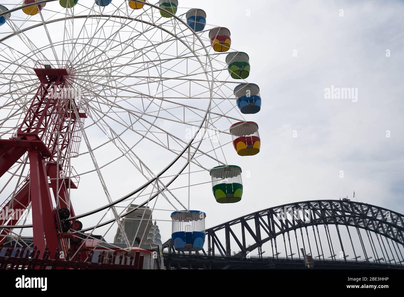 Carousel in Sydney Luna Park  Stock Photo