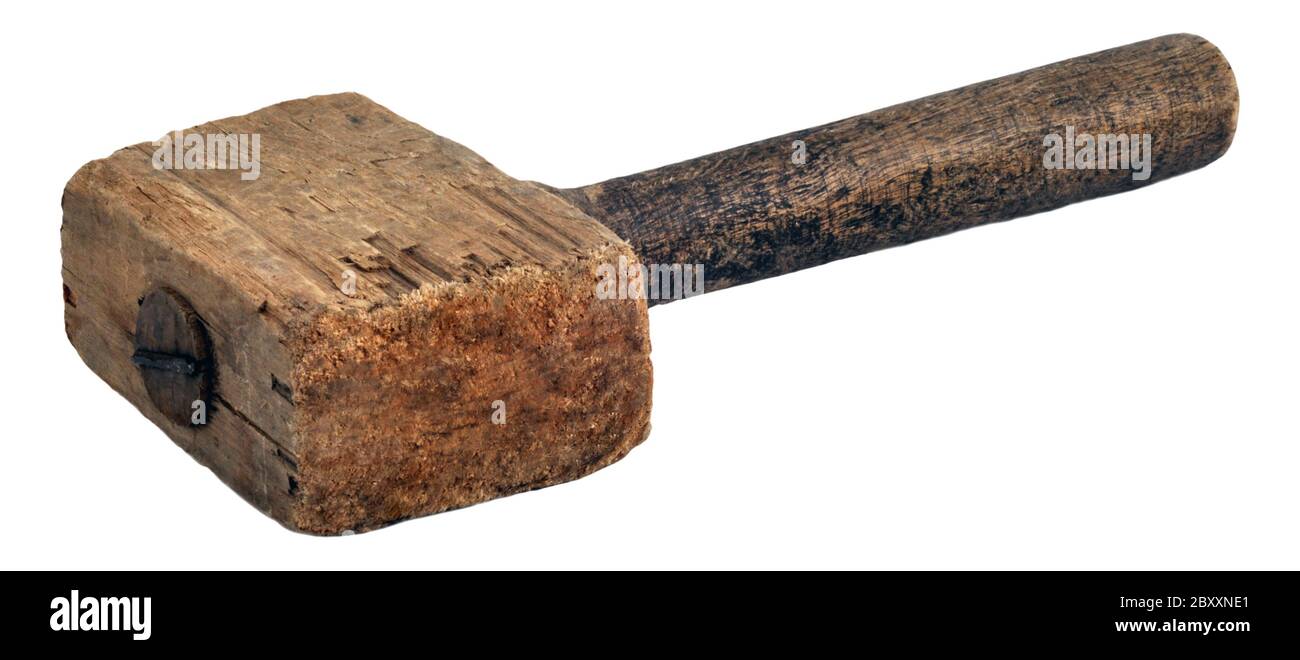 Hammer wooden (mallet) Stock Photo