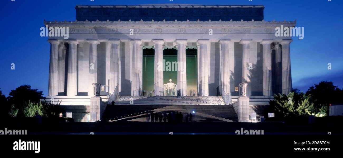 Lincoln Memorial at dusk, Washington DC, USA Stock Photo