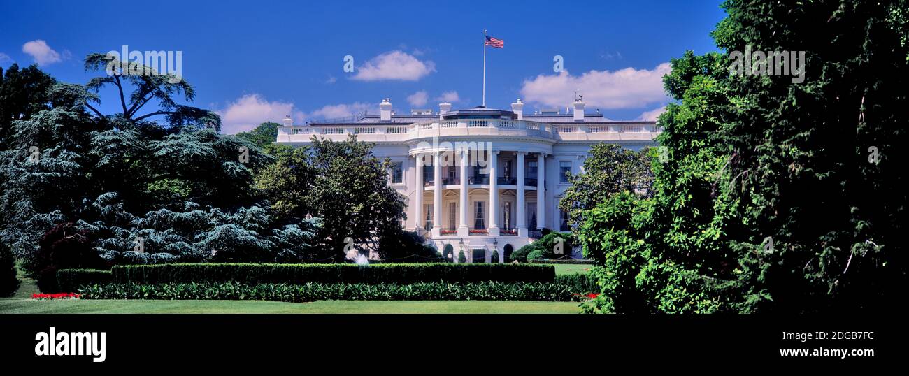 Facade of a government building, White House, Washington DC, USA Stock Photo