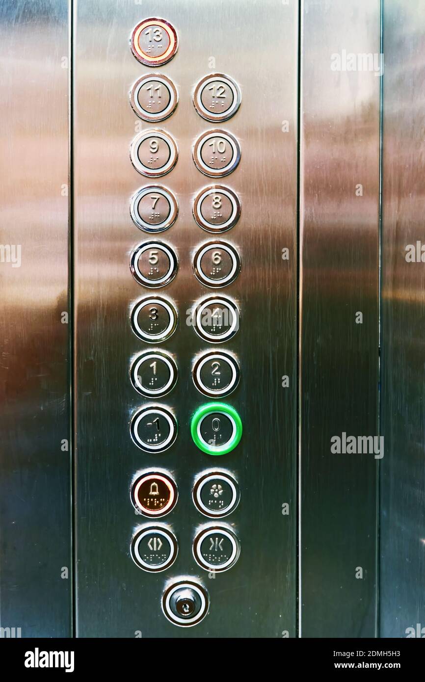 The interior panel of an elevator hi-res stock photography and images ...