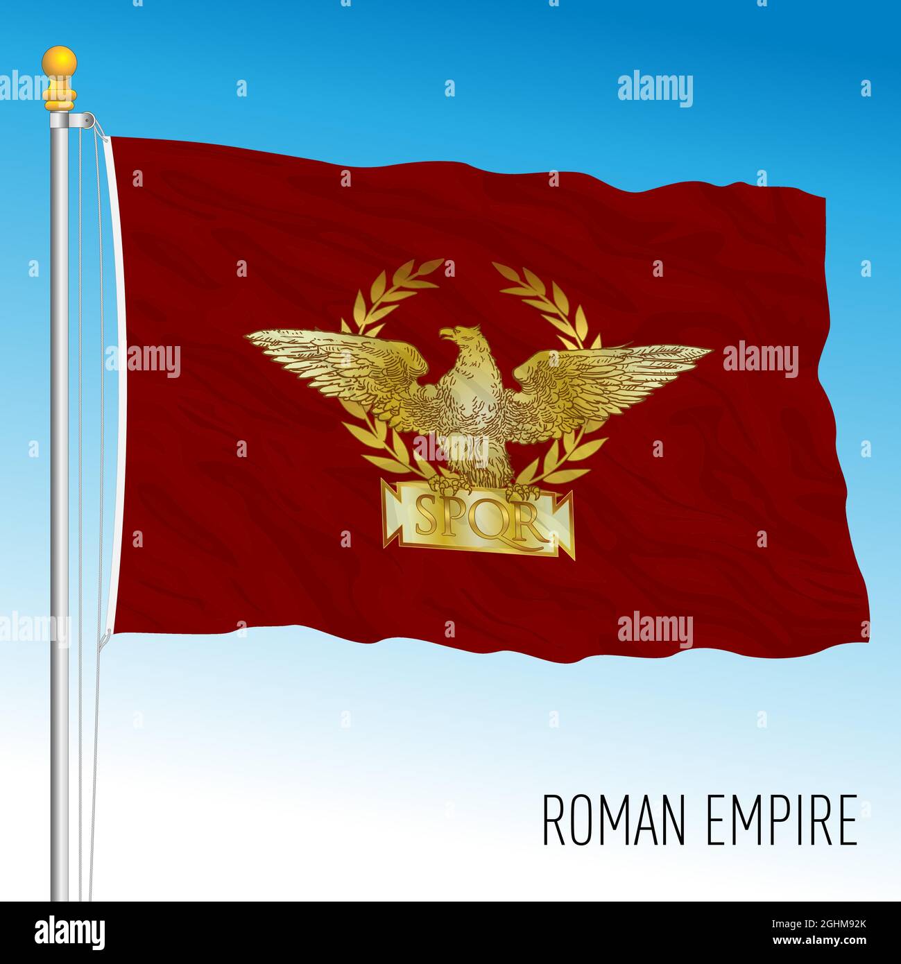 Roman Empire fantasy flag, vector illustration Stock Vector