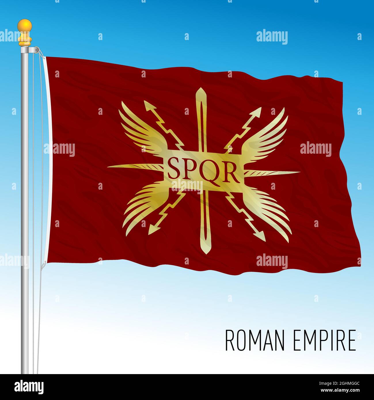 Roman Empire fantasy flag, vector illustration Stock Vector