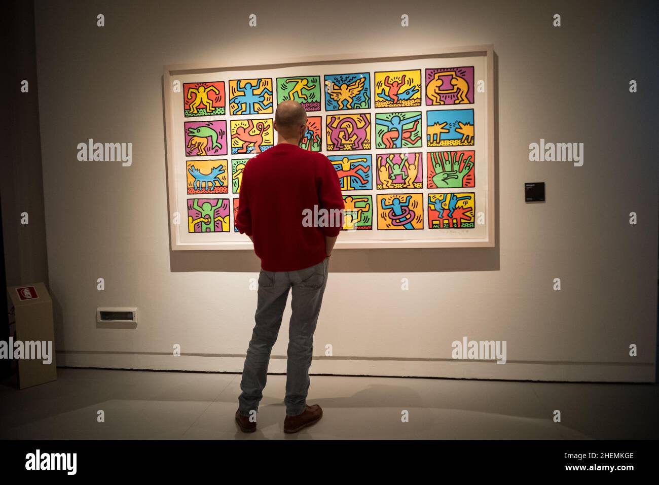 pictures of the exhibition about the Keith Haring art held in Pisa, Italy Stock Photo