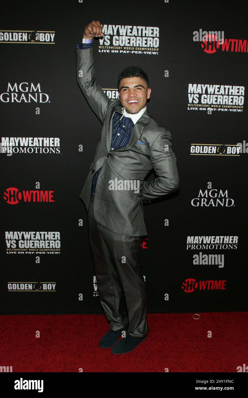 Victor Ortiz attending the VIP Pre-Fight Party for May Day: Mayweather VS Guerrero, MGM Grand Garden Arena in Las Vegas, USA. Stock Photo