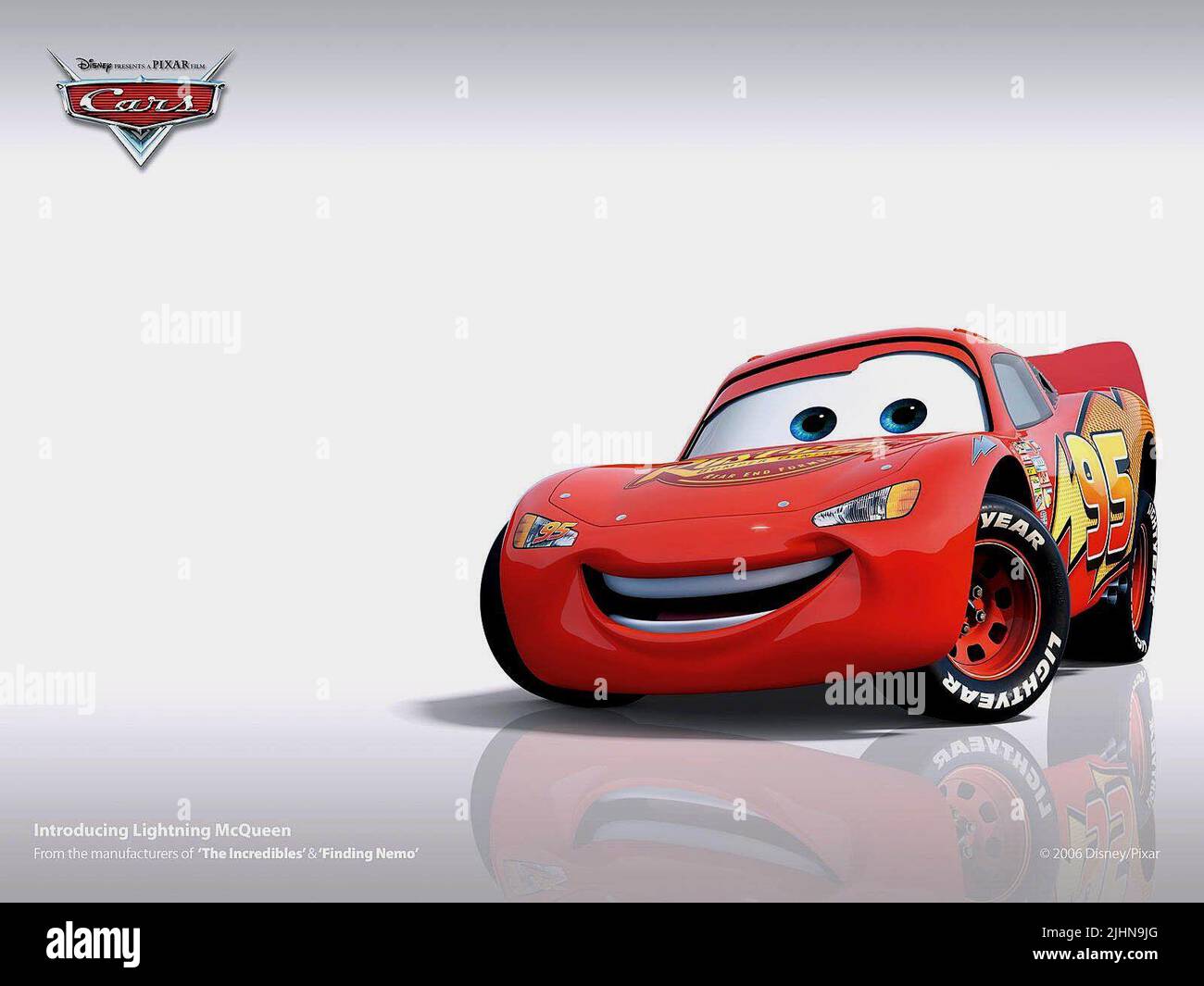 LIGHTNING MCQUEEN POSTER, CARS, 2006 Stock Photo