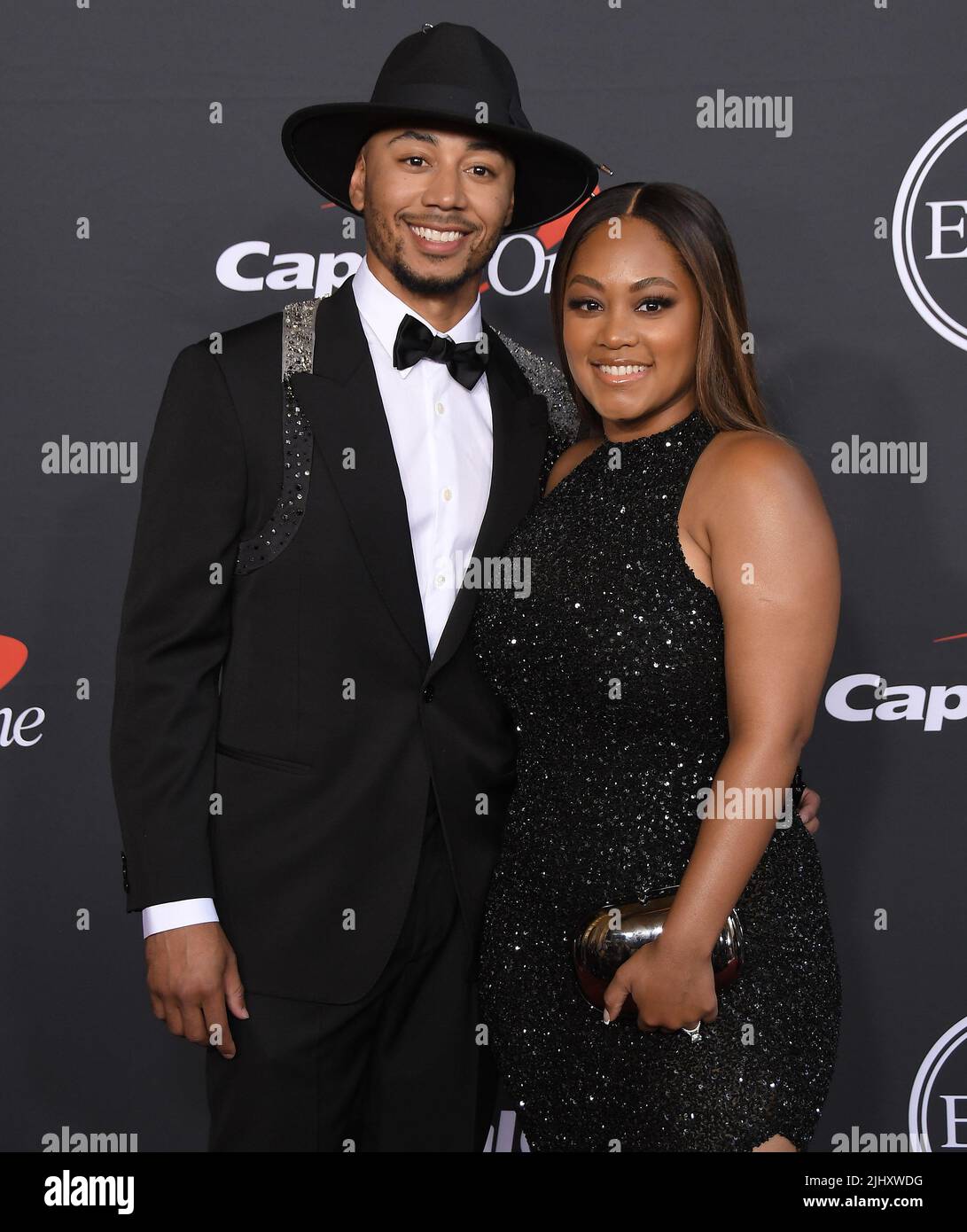 Los Angeles, USA. 20th July, 2022. (L-R) Mookie Betts and Brianna ...