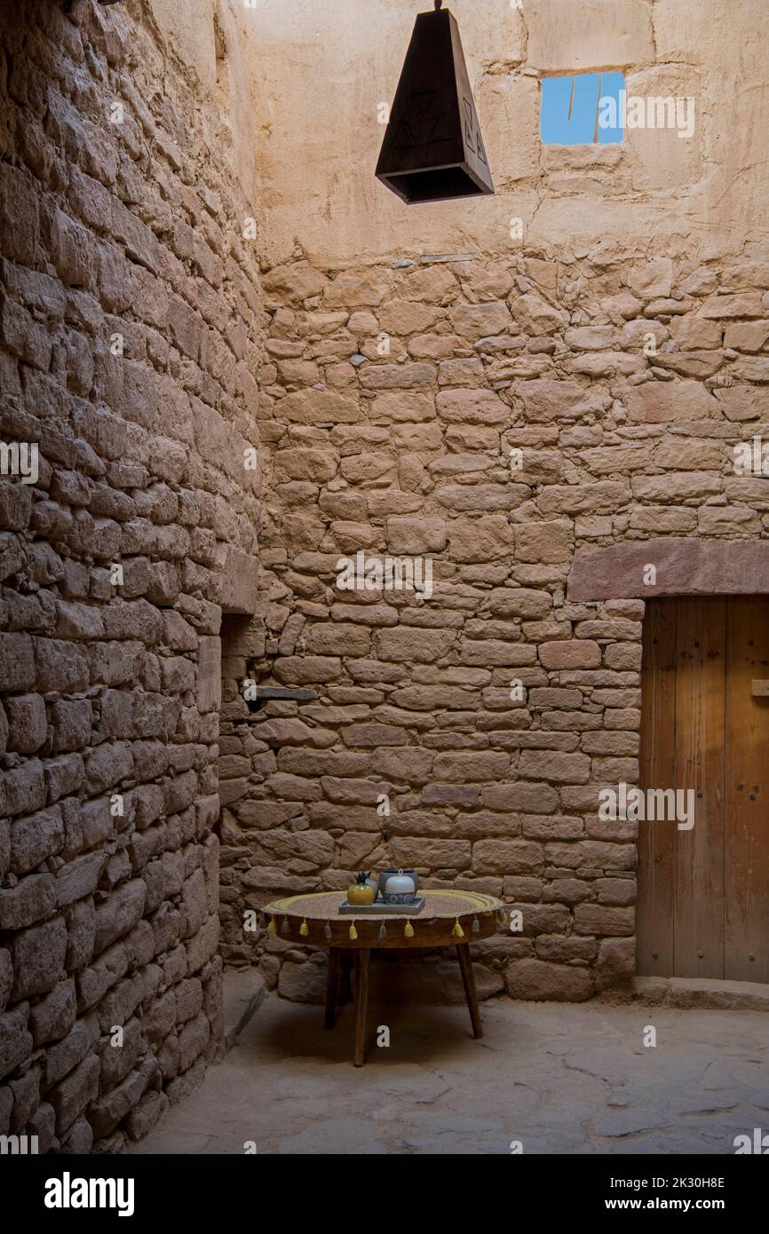 Inside the old town Al Ula Saudi Arabia Stock Photo