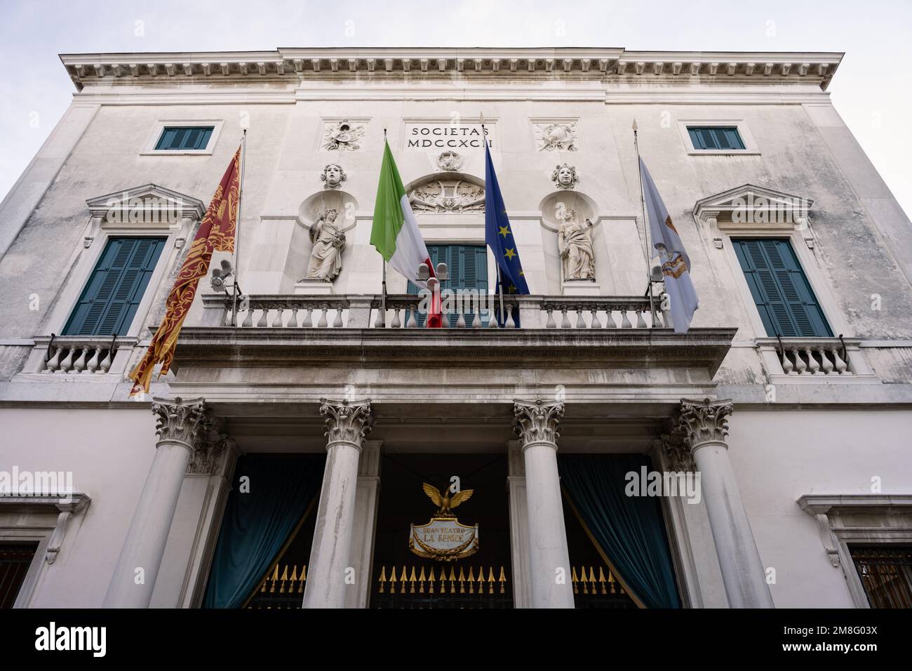 Venice, Italy - August 19 2022: Gran Teatro La Fenice di Venezia Opera House in Venice, Italy Stock Photo