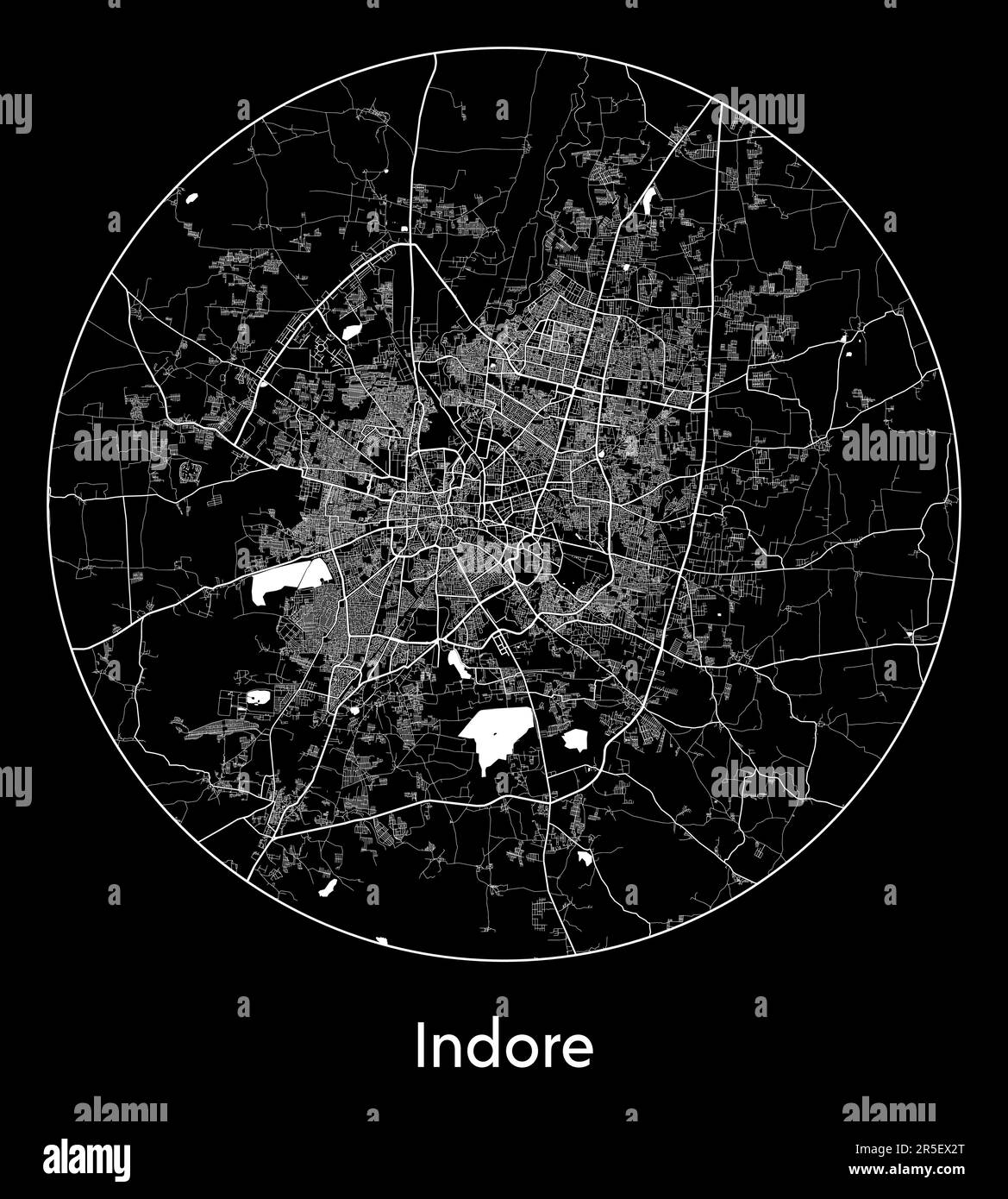 City Map Indore India Asia vector illustration Stock Vector