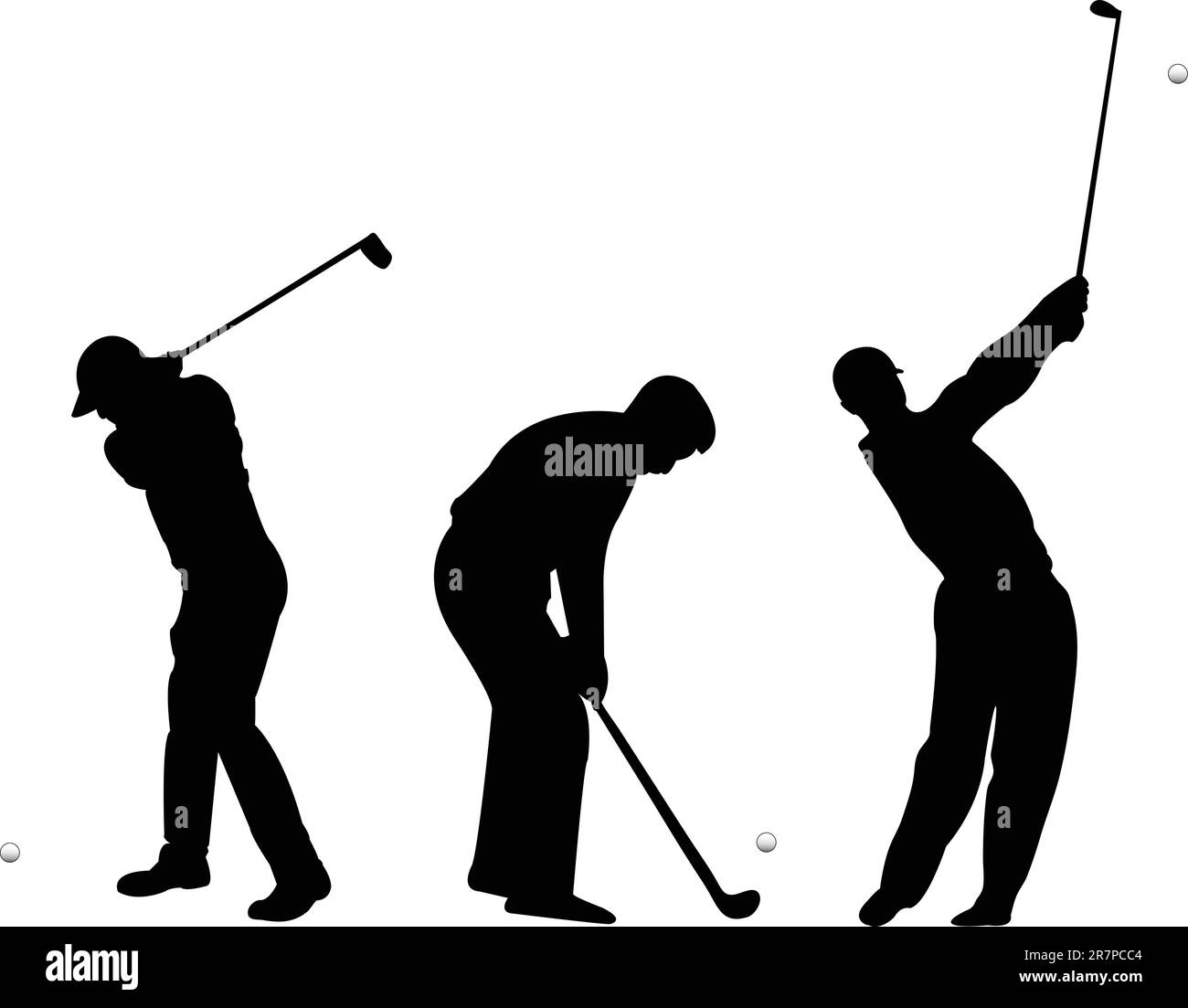 Golf silhouettes - vector Stock Vector Image & Art - Alamy