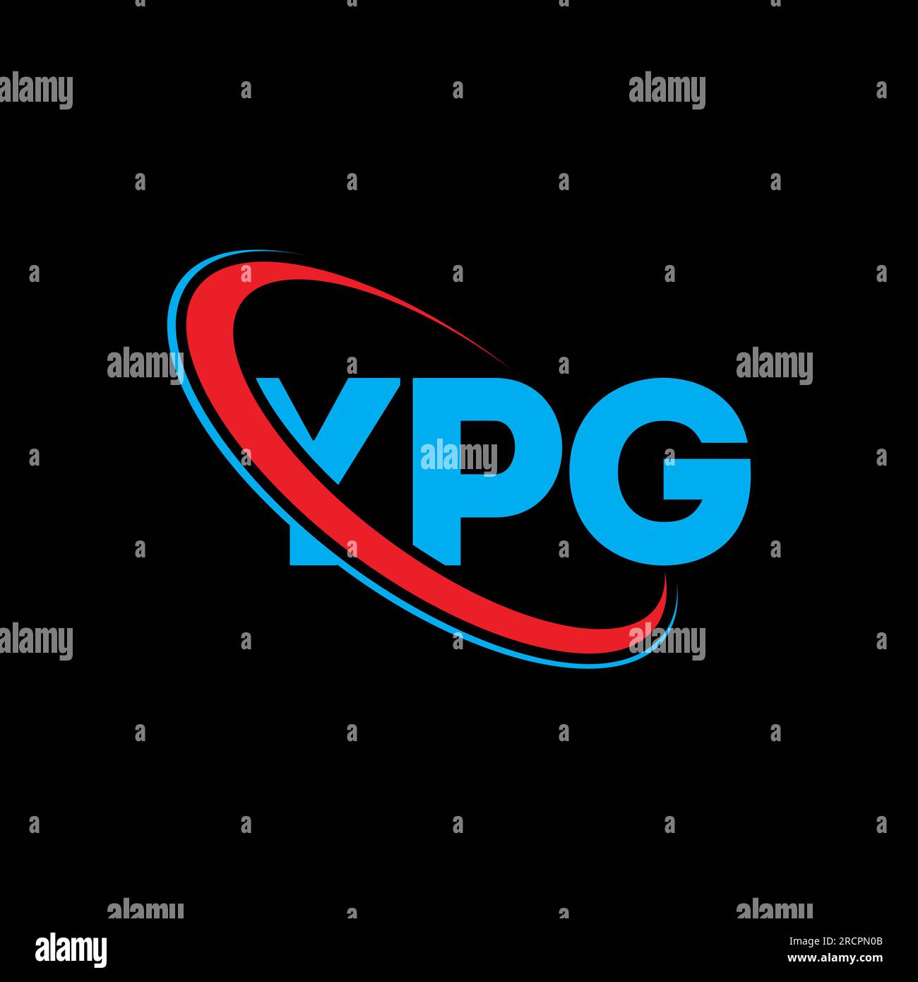 YPG logo. YPG letter. YPG letter logo design. Initials YPG logo linked with circle and uppercase monogram logo. YPG typography for technology, busines Stock Vector