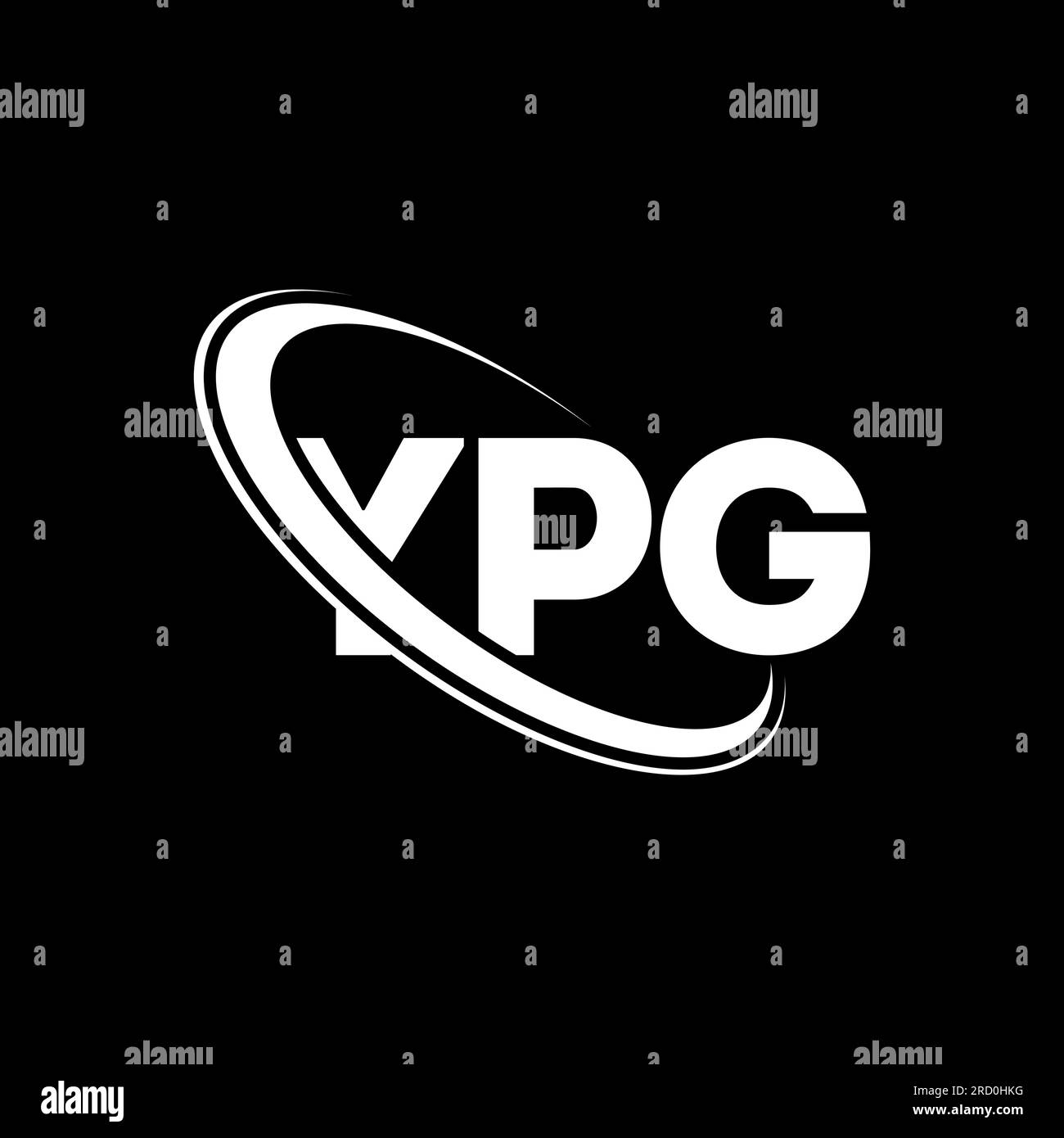 YPG logo. YPG letter. YPG letter logo design. Initials YPG logo linked with circle and uppercase monogram logo. YPG typography for technology, busines Stock Vector