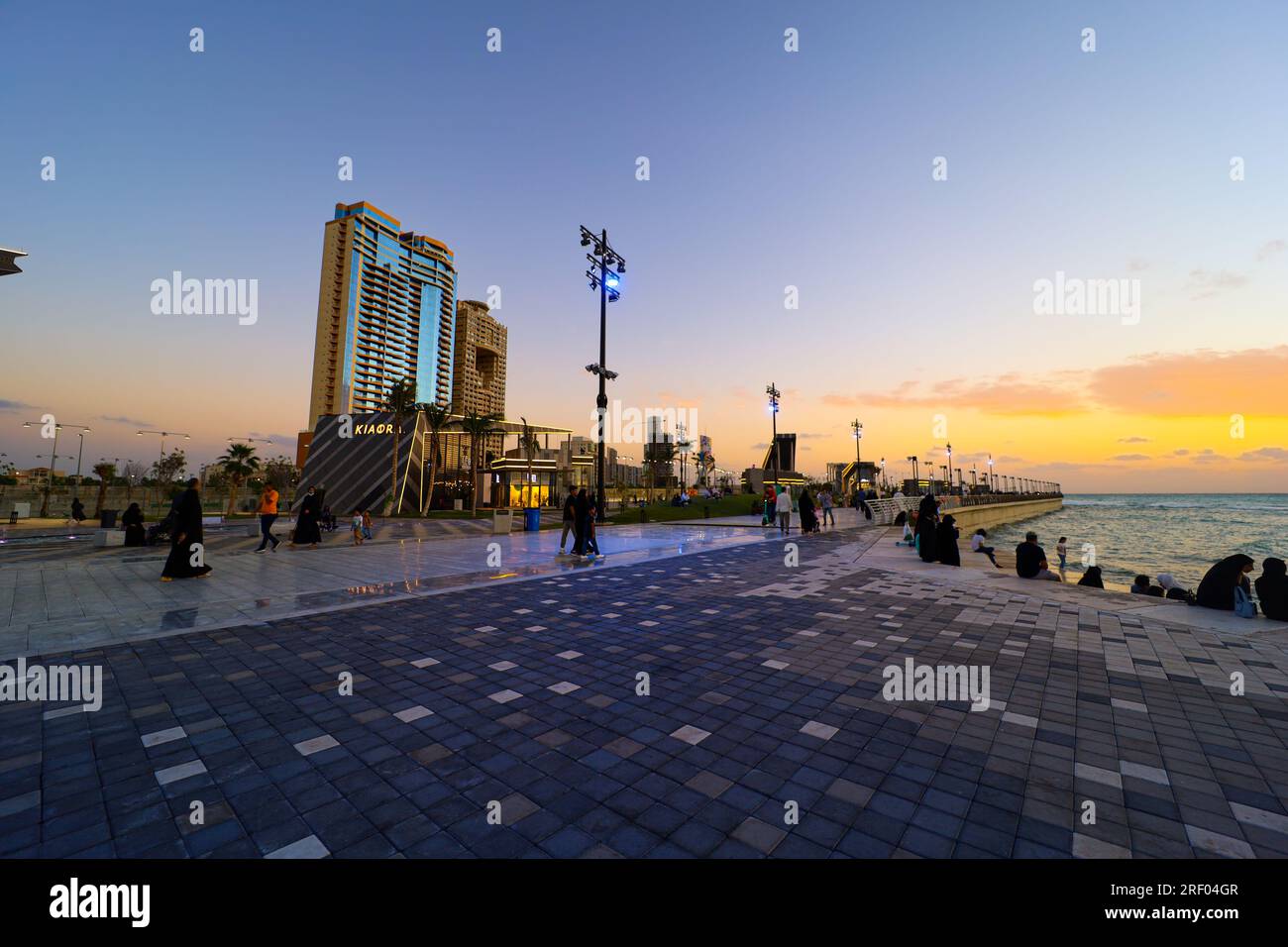 Jeddah , Saudi Arabia Dec 23 2022 - Jeddah Art Promenade - City Beach Stock Photo