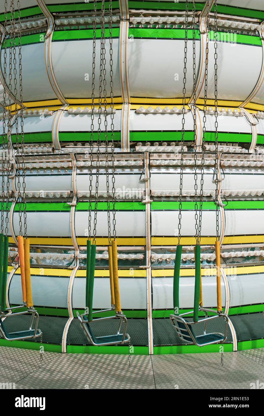 swing carousel at luna park Stock Photo