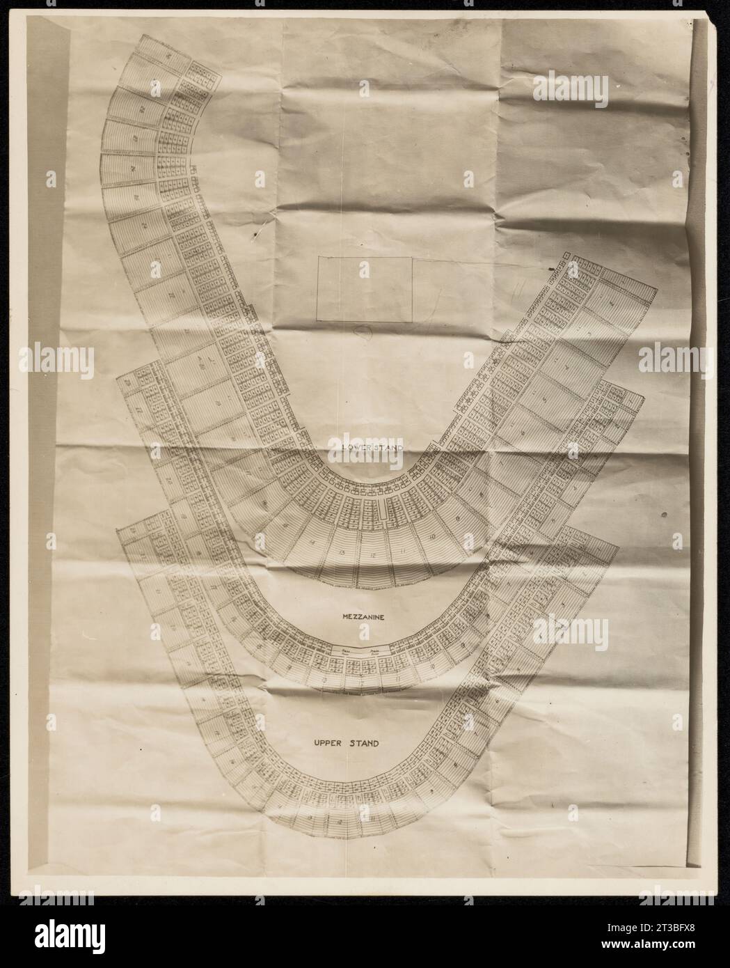 Yankee Stadium grandstand seating plan Stock Photo