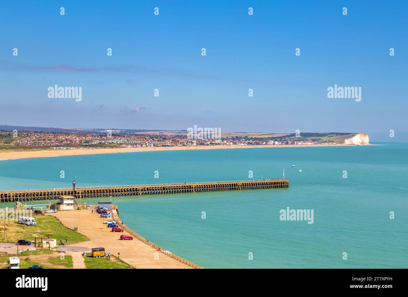 Newhaven harbour from where Oscar Wilde, Edward VIII, Operation Jubilee (the 1942 Dieppe Raid) and Lord Lucan sailed for Normandy, France Stock Photo