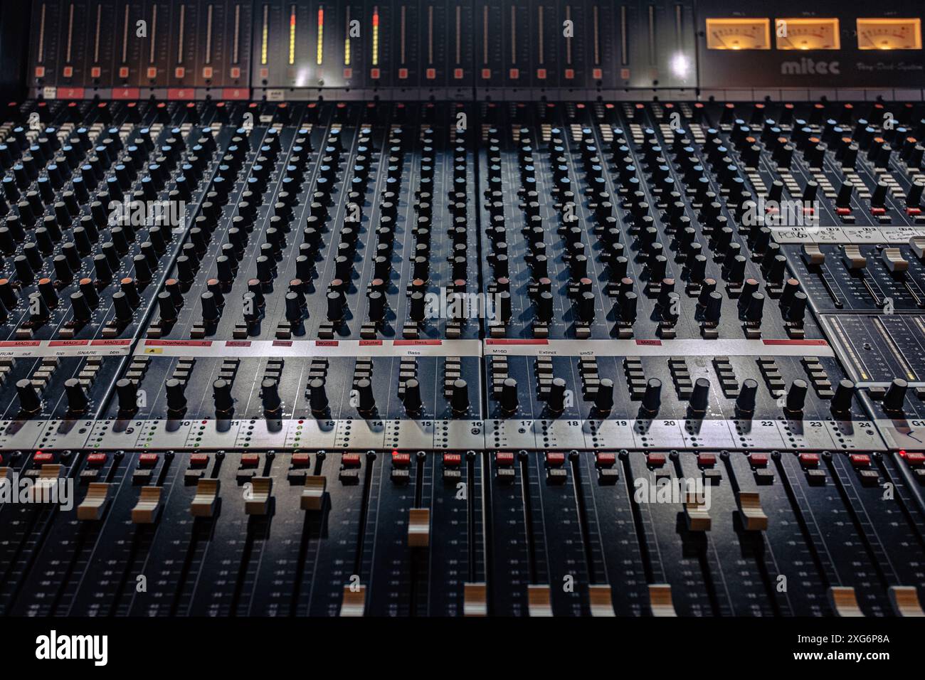 Sound mixing console Stock Photo